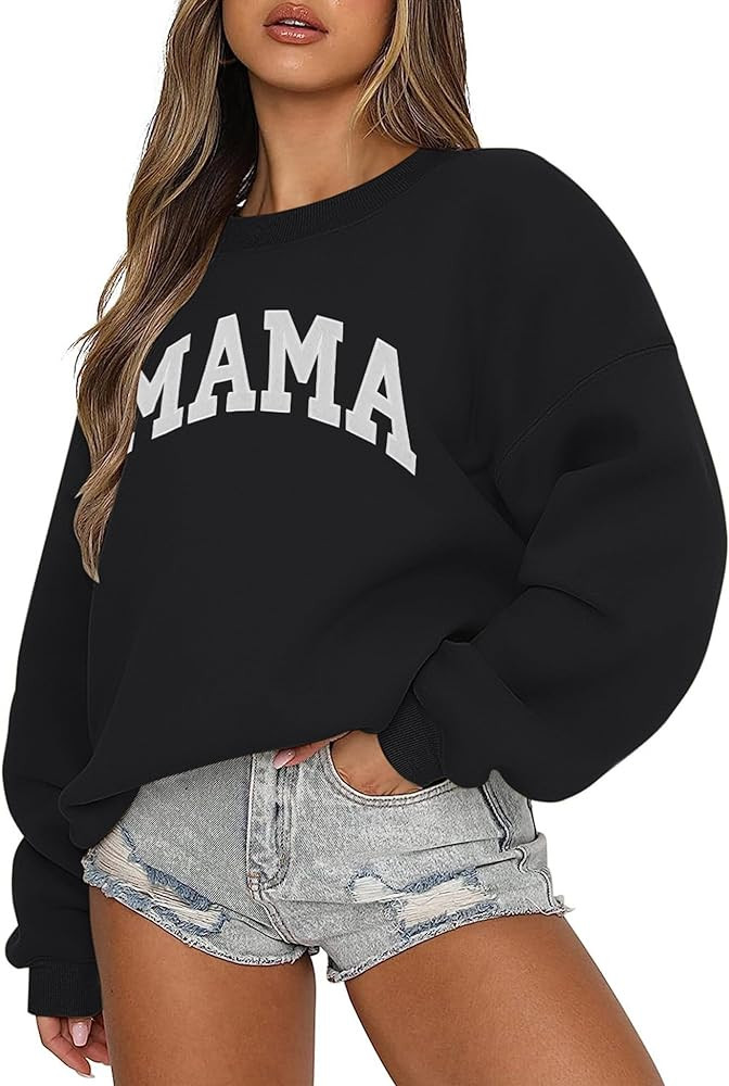 LOMON Crewneck Sweatshirt for Women Casual Oversized Pullover Hoodies Long Sleeve Fleece Tops Swe... | Amazon (US)