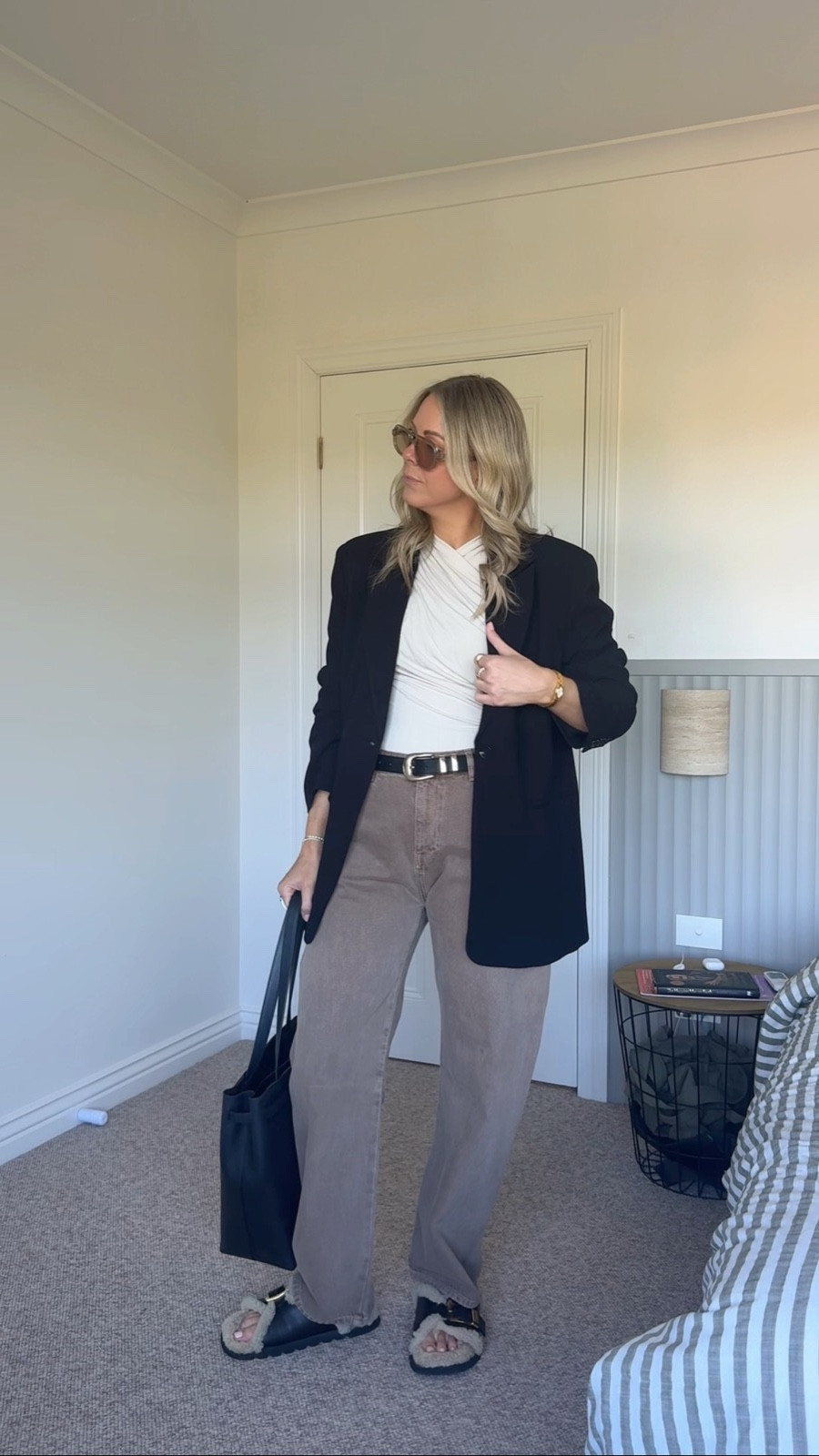 Causal but cute - just how I like it! I’m in a 12 in the jeans, large in the bodysuit and 10 in the blazer x

#LTKworkwear #LTKaustralia #LTKstyletip