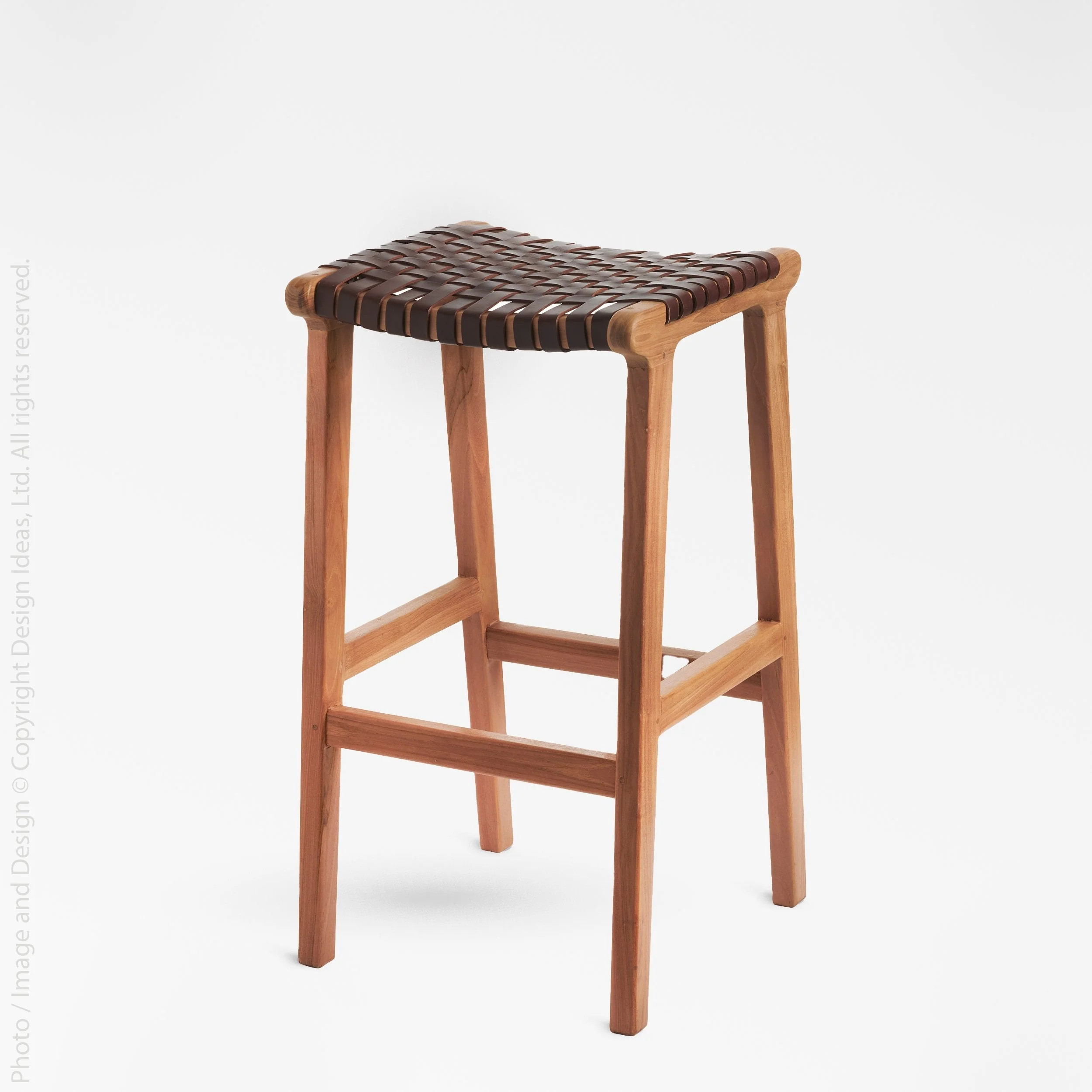 Visby™ Leather Bar Stool | Texxture Home