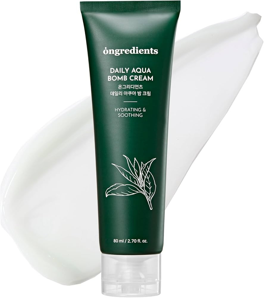 ONGREDIENTS Daily Aqua Bomb Cream | Niacinamide, Panthenol, Hyaluronic Acid, Peptide Complex, Gre... | Amazon (US)