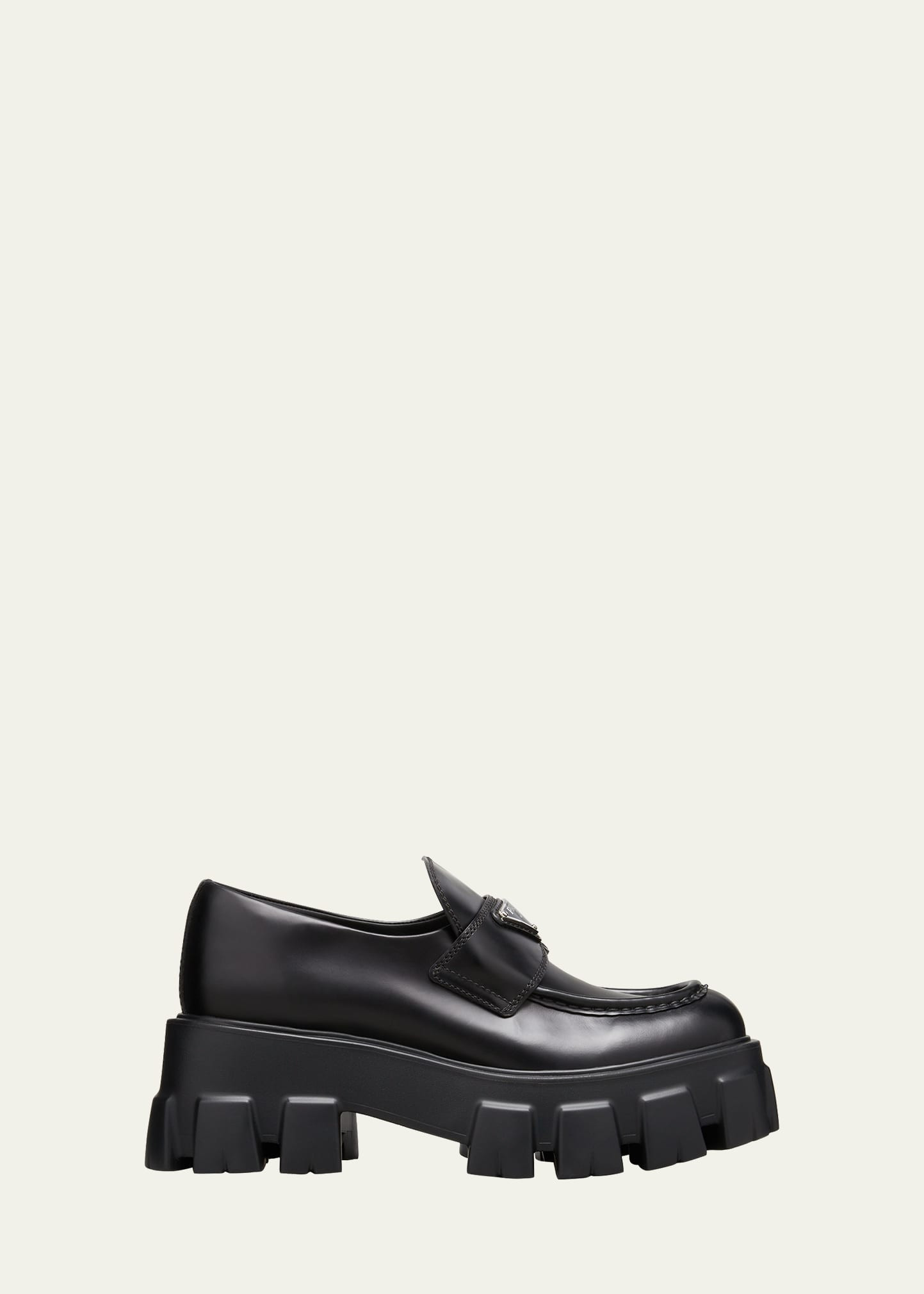 Monolith Leather Logo Platform Loafers | Bergdorf Goodman