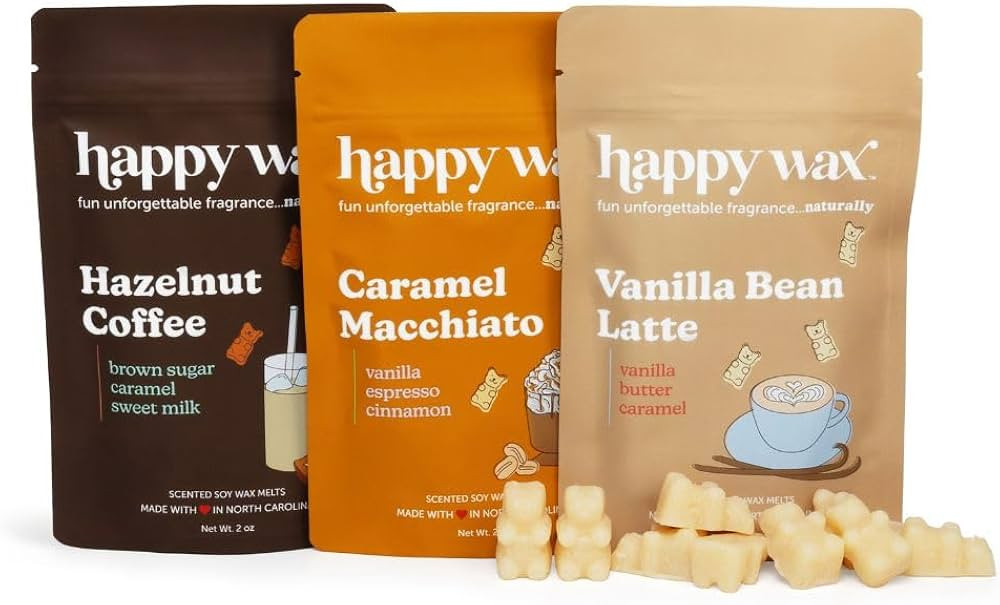 Happy Wax Coffee Mix Collection Scented Natural Soy Wax Melts – 6 Total Oz. of Scented Wax Melt... | Amazon (US)