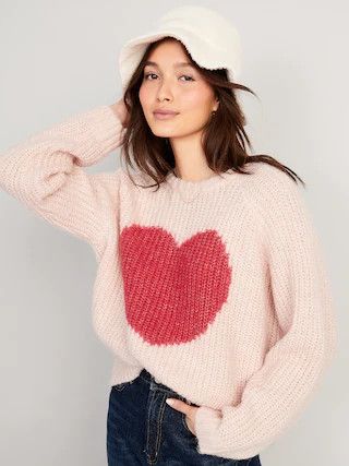 Cozy Jacquard Cocoon Pullover Sweater for Women | Old Navy (US)