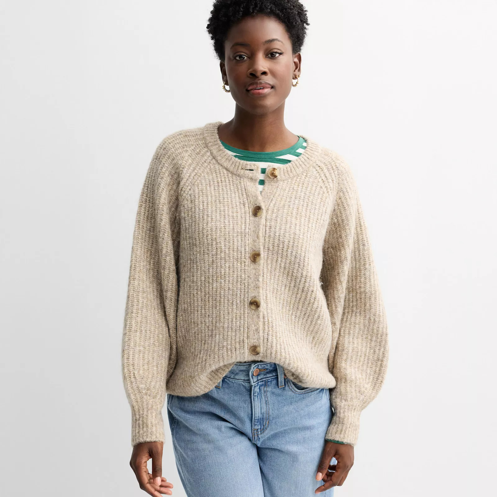 Women's Sonoma Goods For Life® Cozy Heritage Cardigan | Kohl's