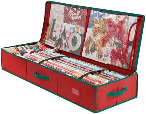 Amazon.com: Lifewit Wrapping Paper Storage Containers with Interior Pockets, Fits 18-24 Standard ... | Amazon (US)
