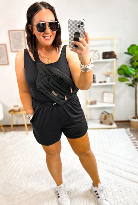 Amazon athletic romper with built in shorts! Wearing an xl. Lots of colors.  The perfect lightweight l, breathable material for summer! 

#LTKfindsunder50 #LTKmidsize #LTKSeasonal