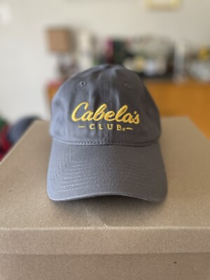 Cabelas Club Hat Cap Strap Back Mens Adjustable Gray Outdoor | eBay US