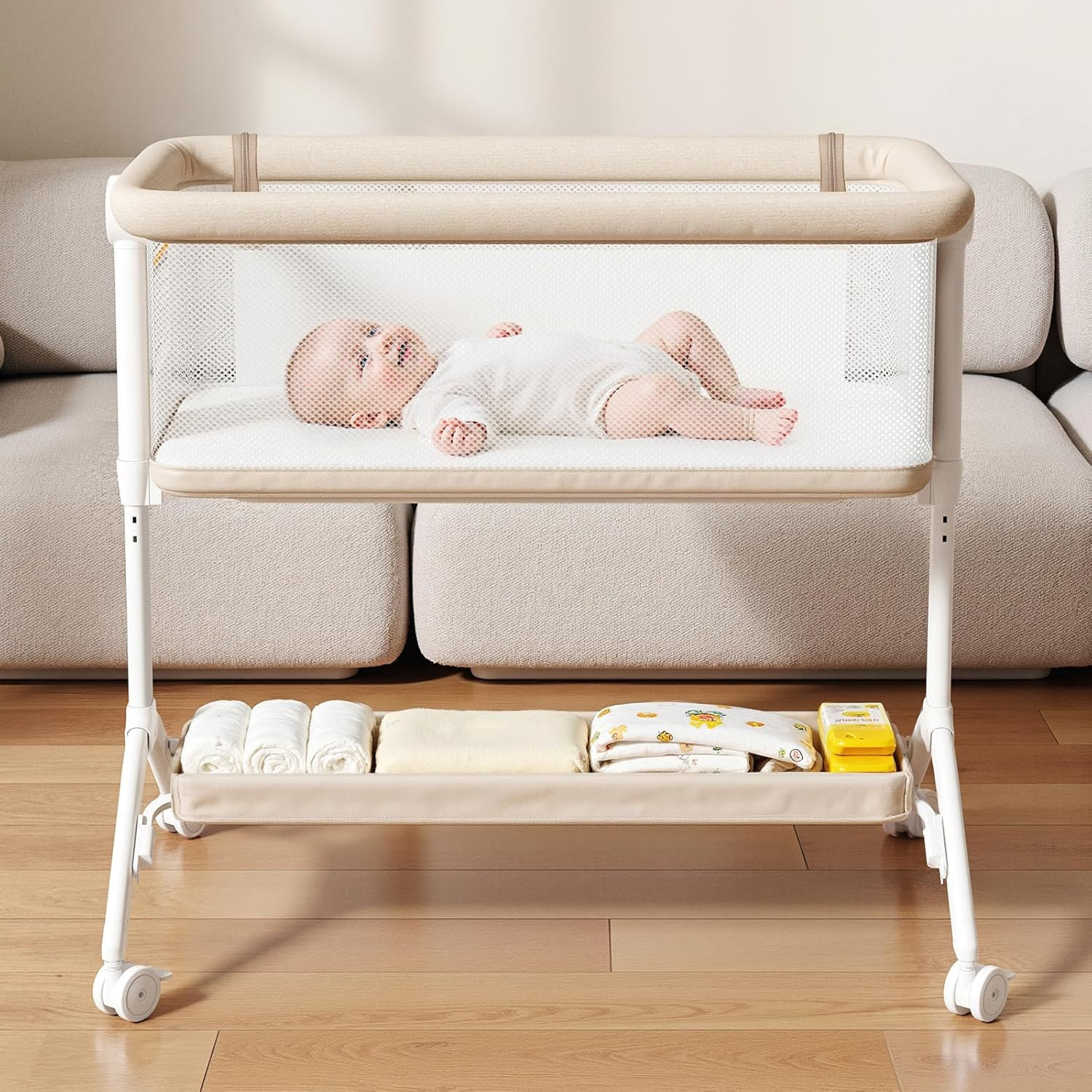 Bassinet Bedside Sleeper - All-Mesh Design, Portable Bedside Bassinet for Baby with Washable Matt... | Amazon (US)