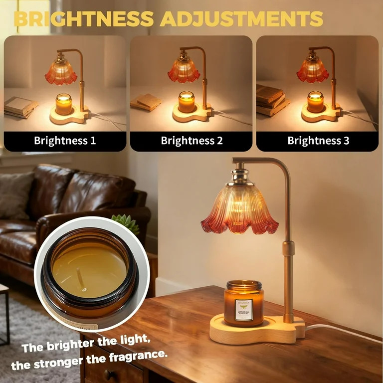 Candle Warmer Lamp with Timer Dimmer Adjustable Height for New Home Bedroom,Mothers Day Gifts,Vin... | Walmart (US)