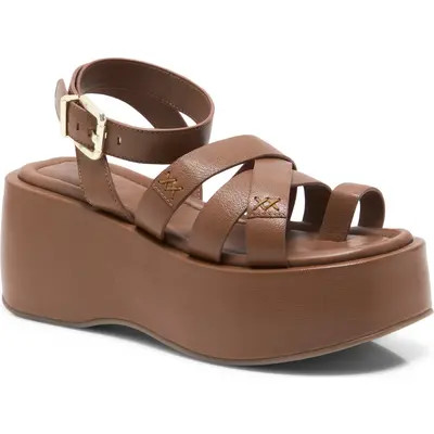 Free People Hazel Platform Sandal in Coconut Shell at Nordstrom, Size 6.5 | Nordstrom