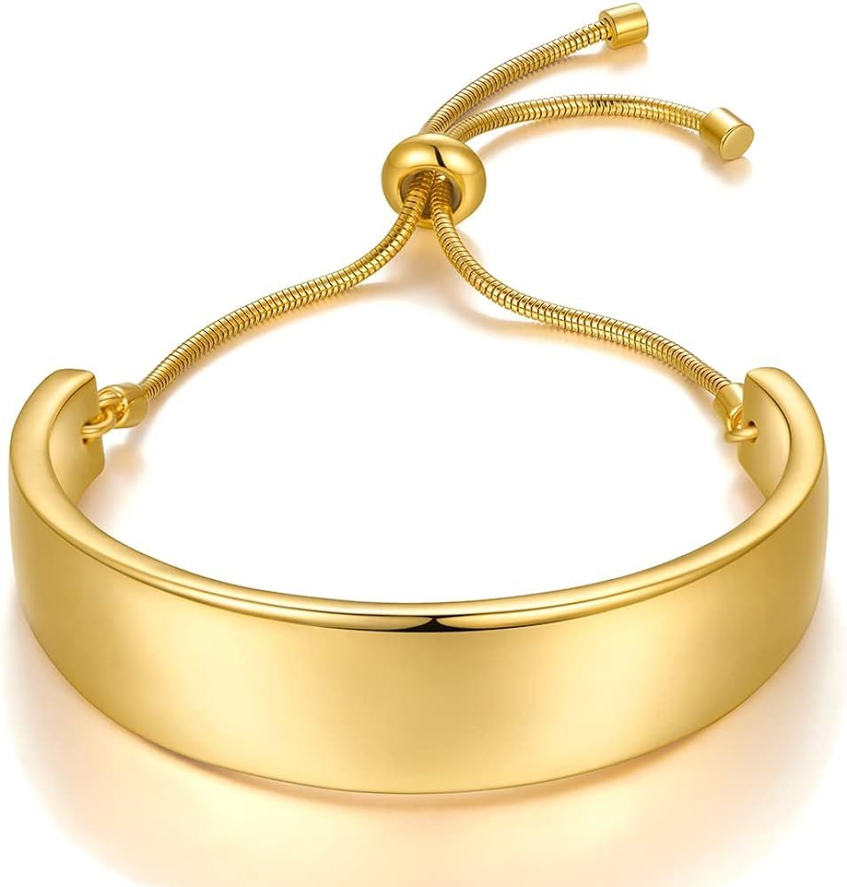WOWORAMA Adjustable Slider Bracelets for Women Bar Friendship Bangle Bracelet for Women Girls Gol... | Amazon (CA)