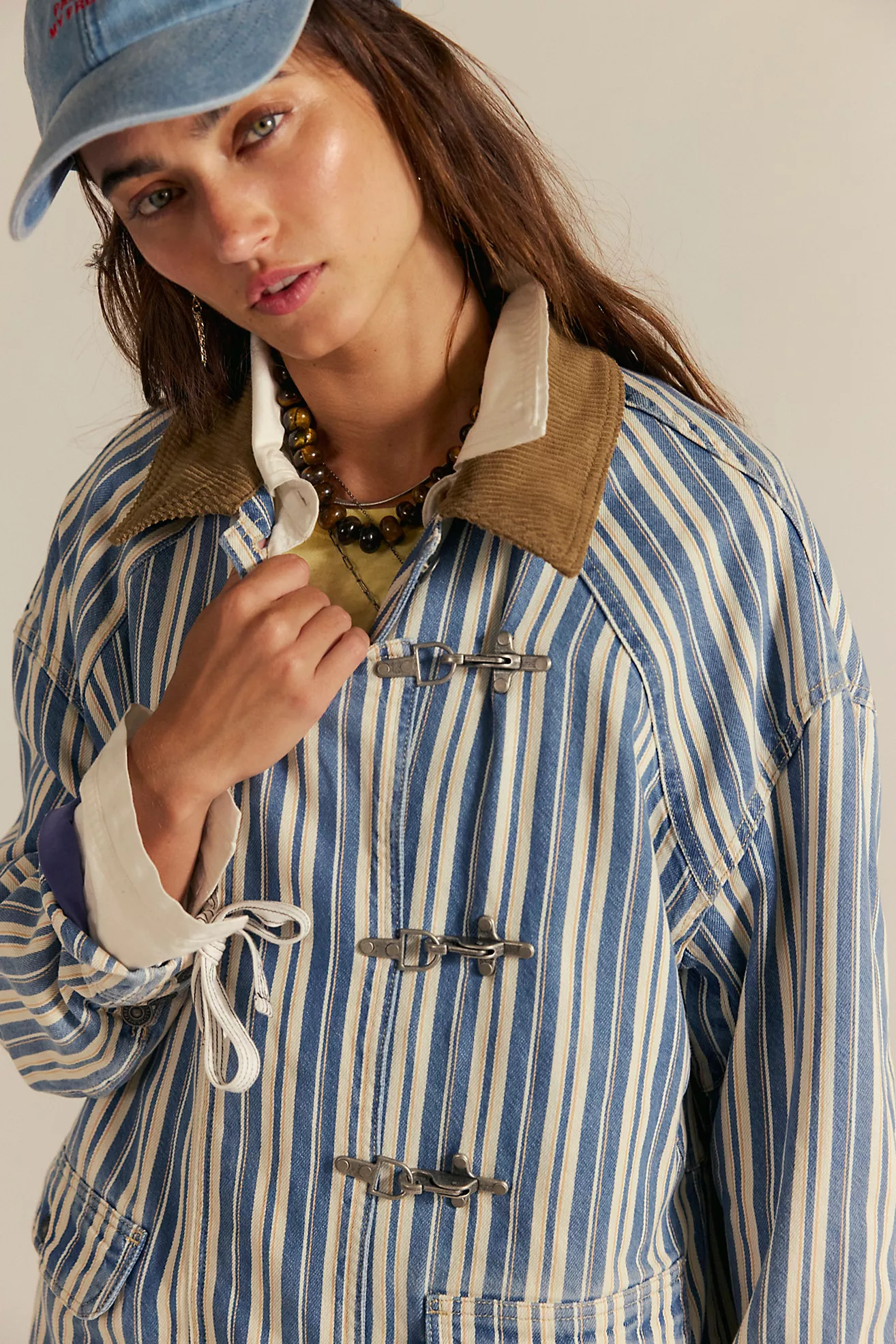 We The Free Striped Denim Barn Coat | Free People (Global - UK&FR Excluded)