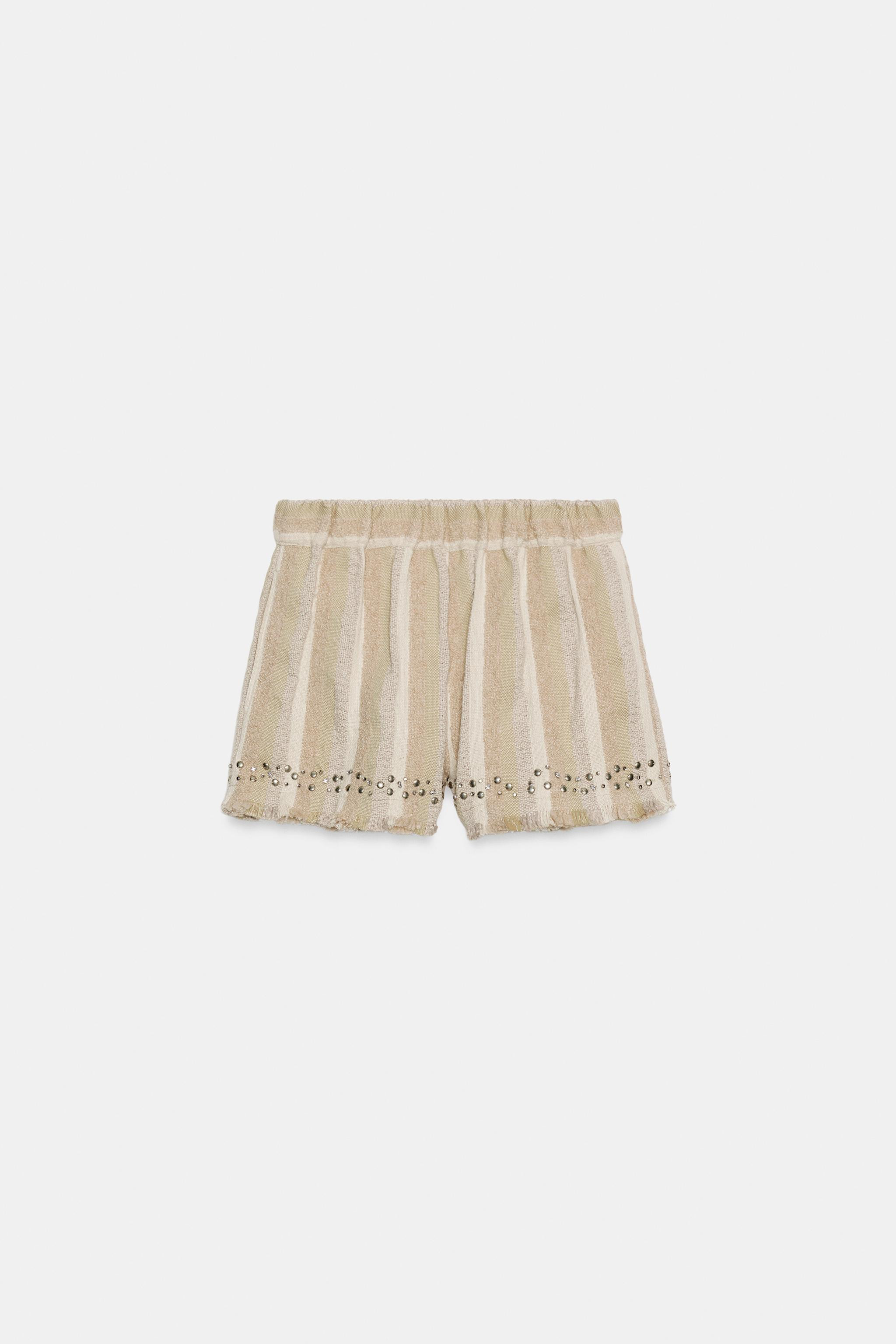 ZW COLLECTION RUSTIC STRIPED BERMUDA SHORTS | Zara UK