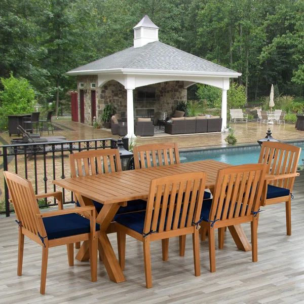 Whillans Rectangular 6 - Person 38'' Long Dining Set with Cushions | Wayfair North America