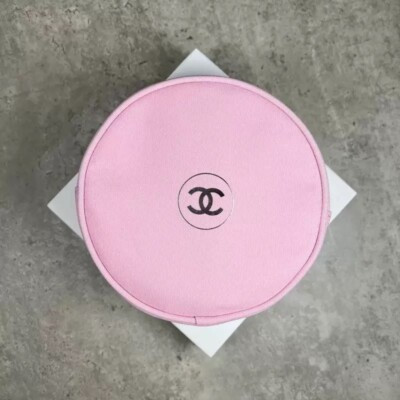 GWP Chanel Baby Pink Round Pouch Makeup Bag WITHOUT BOX  | eBay | eBay AU