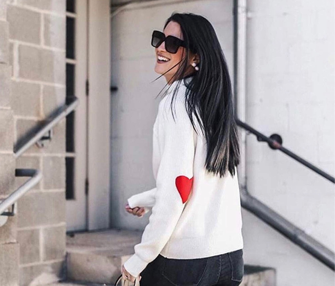 CHICWISH Women's Comfy Casual Long Sleeve Heart Shape Patched Top Pullover Sweater Valentines Day #hocwinter

#LTKSeasonal #LTKU #LTKFind