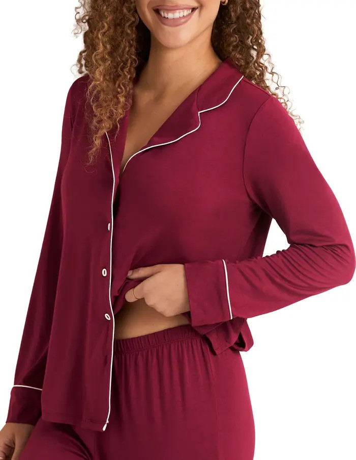 Adore Me Matilda Long Sleeve Top & Pants Pajama Set | Nordstrom | Nordstrom