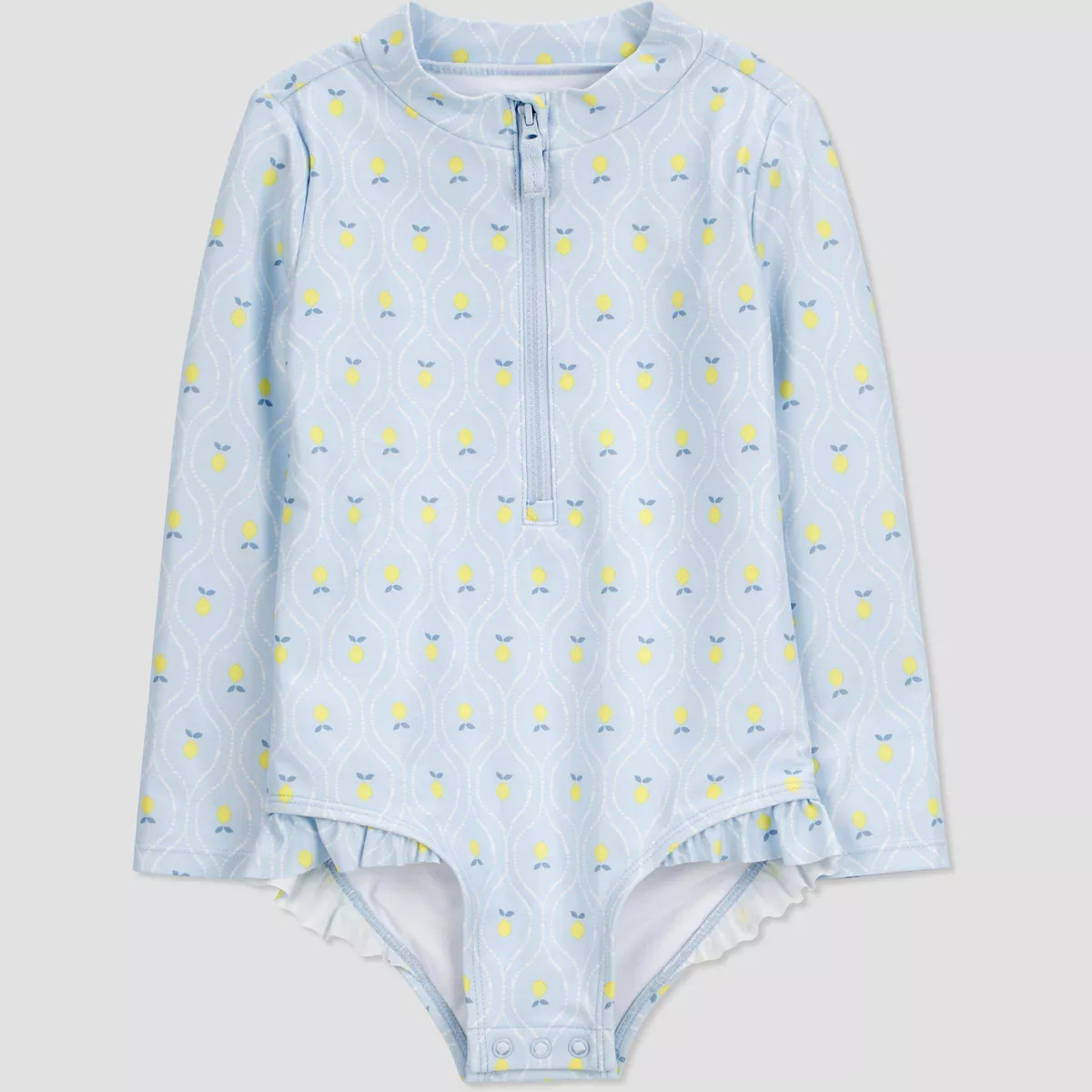 Carter's Just One You®️ Toddler Girls' Long Sleeve Lemon Printed One Piece Rash Guard - Lemon ... | Target