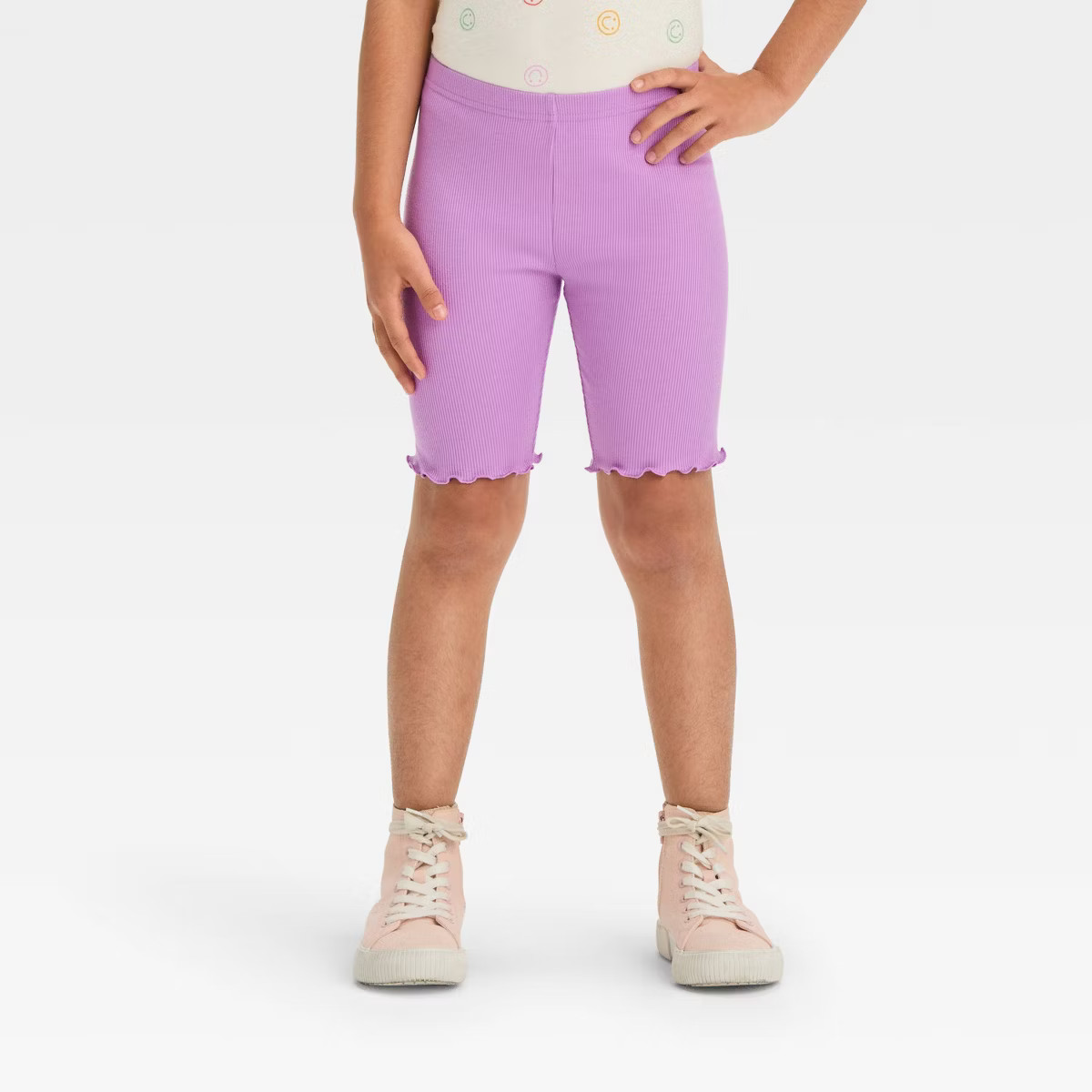 Girls' Ribbed Stretch Bike Shorts - Cat & Jack™ | Target