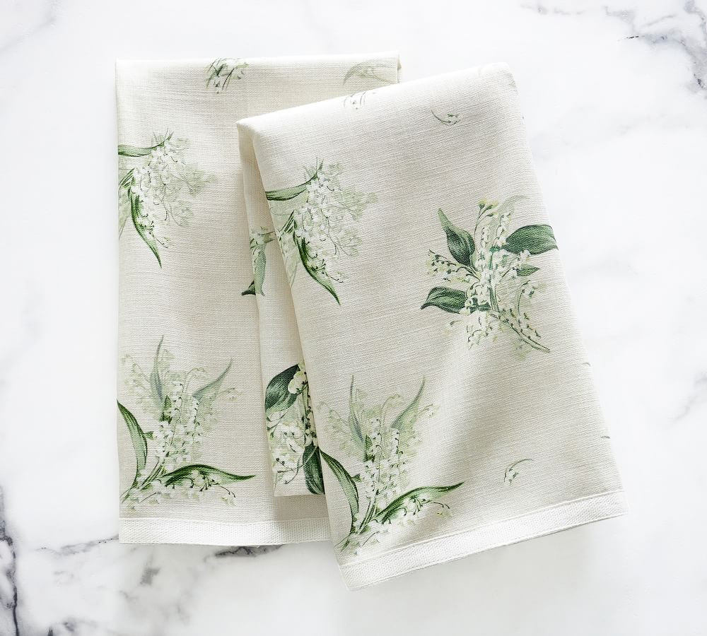 Monique Lhuillier Lily of the Valley Guest Towels - Set of 2 | Pottery Barn (US)