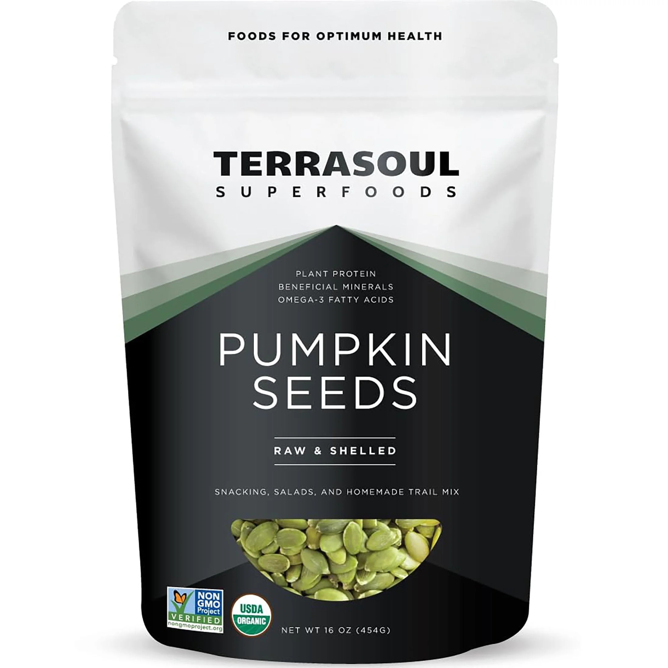 Terrasoul Superfoods Organic Pumpkin Seeds, 1 Lb - Raw, Unsalted, Superfood for Snacking & Salad ... | Walmart (US)