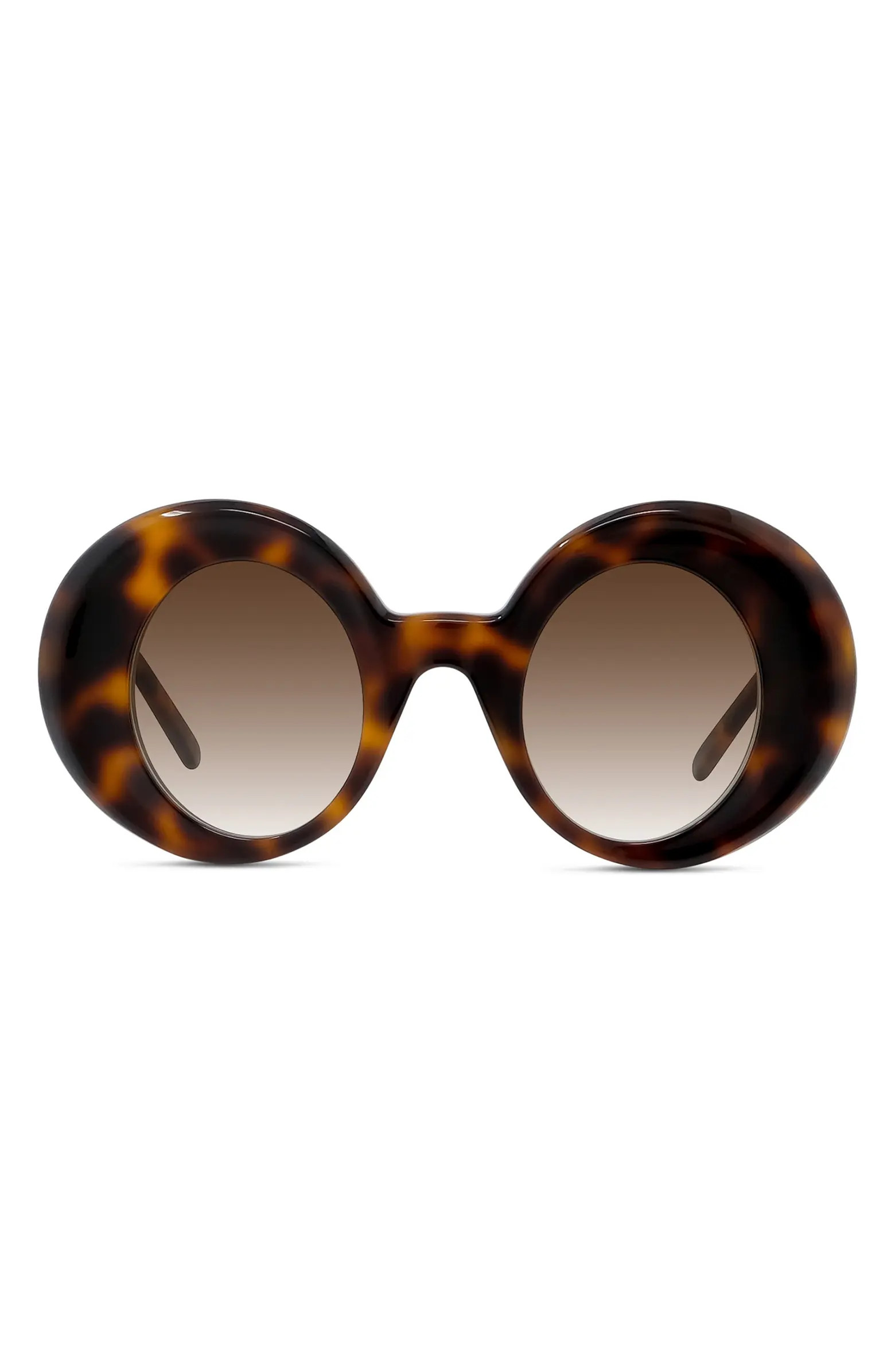 Curvy 44mm Gradient Small Round Sunglasses | Nordstrom