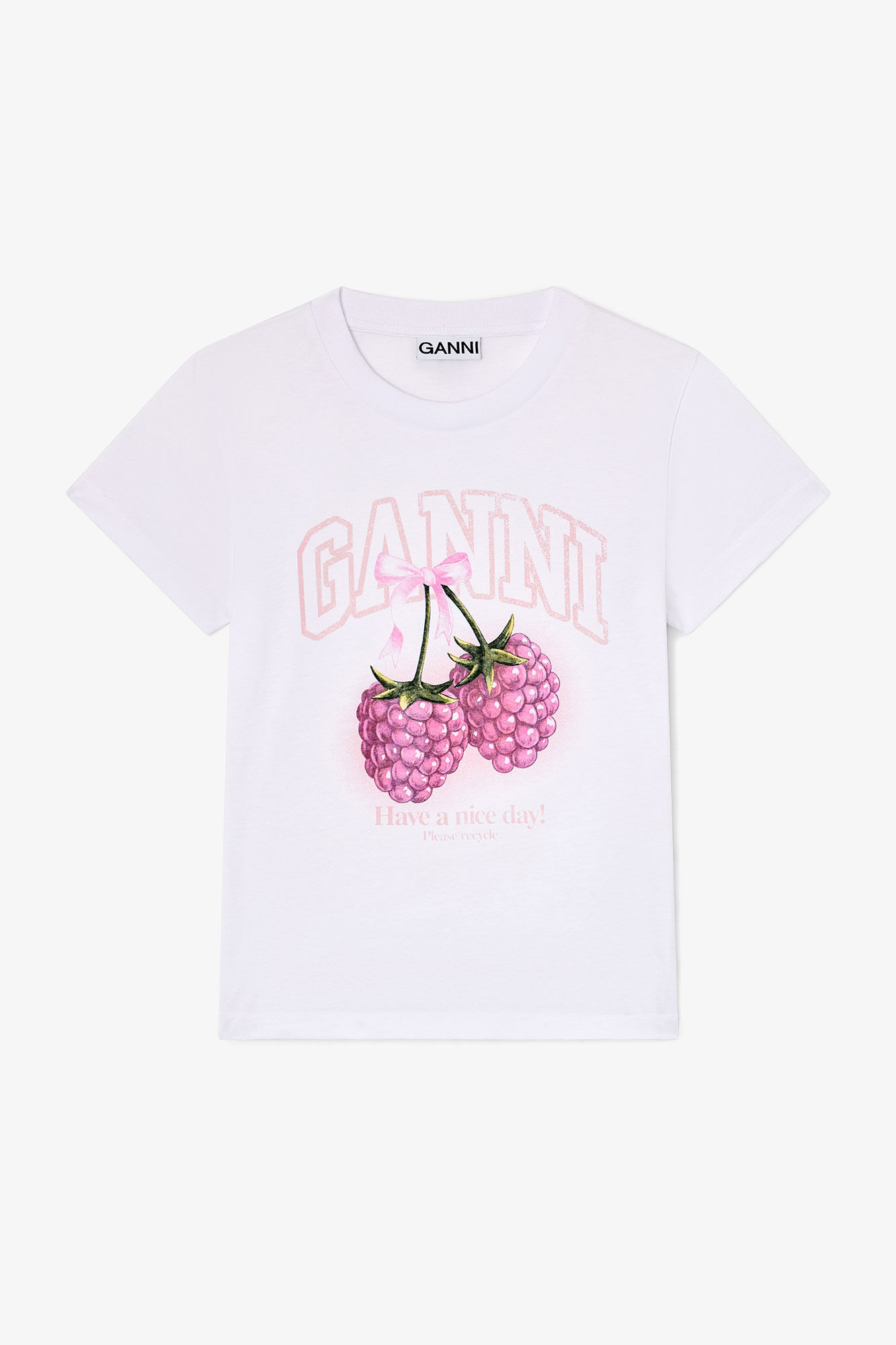 Baby Fit T-shirt with Raspberry | Ganni