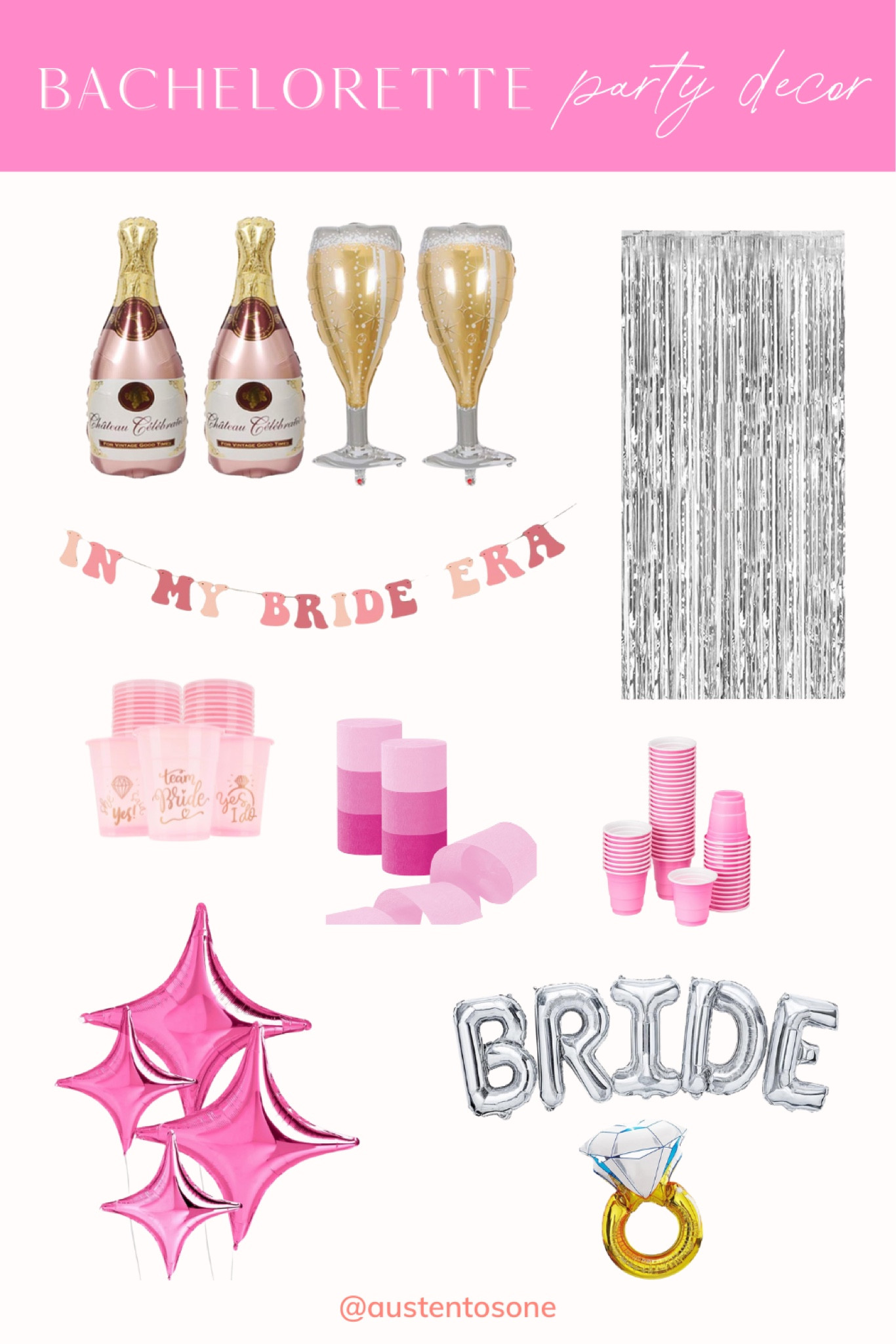 Decorating for a bachelorette party? Here is a ton of ideas from Amazon from balloons and streamers to cute glasses and banners 

#LTKWedding