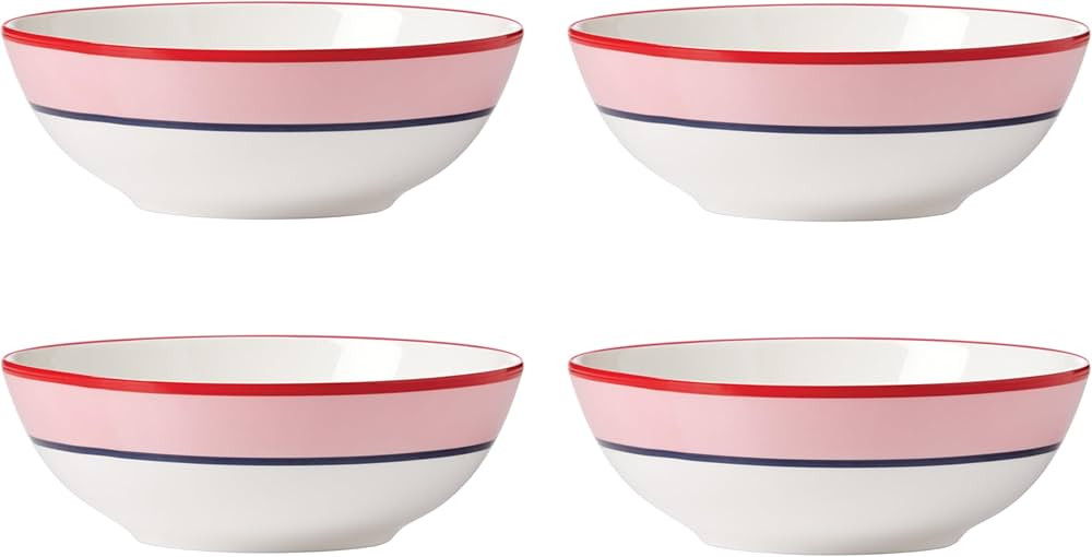 Kate Spade New York Make It Pop All-Purpose Bowls, S/4, 3.50, Pink/Blue | Amazon (US)