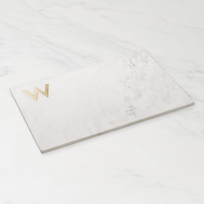 Marble & Brass Monogram Board | Williams-Sonoma