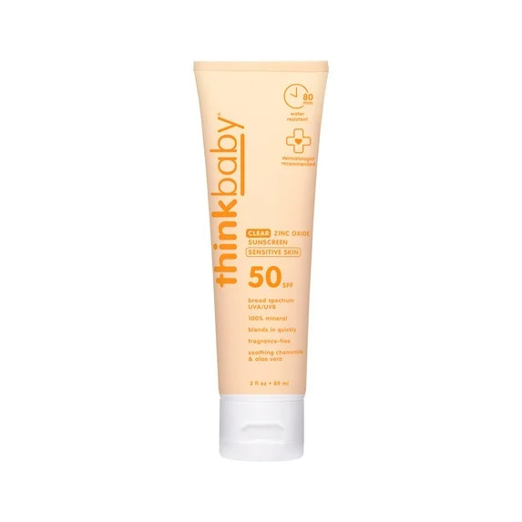 thinkbaby SPF 50 Clear Zinc Sunscreen for Senstive Skin 3 oz | Walmart (US)