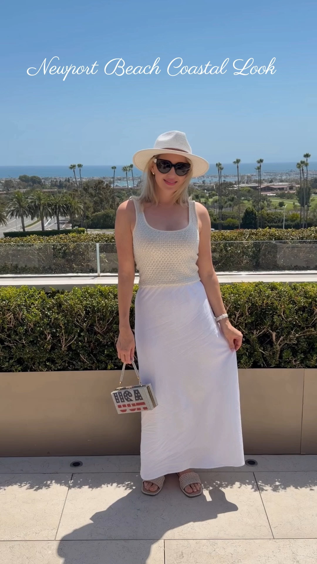 Coastal classics with a patriotic twist. 🤍🌊🇺🇸

Comment SHOP NEWPORT and I’ll send you the links to shop this similar Newport Beach look and my America 250th Anniversary beaded clutch. ✨

#LTKdayinmylife #LTKOver40 #LTKTravel