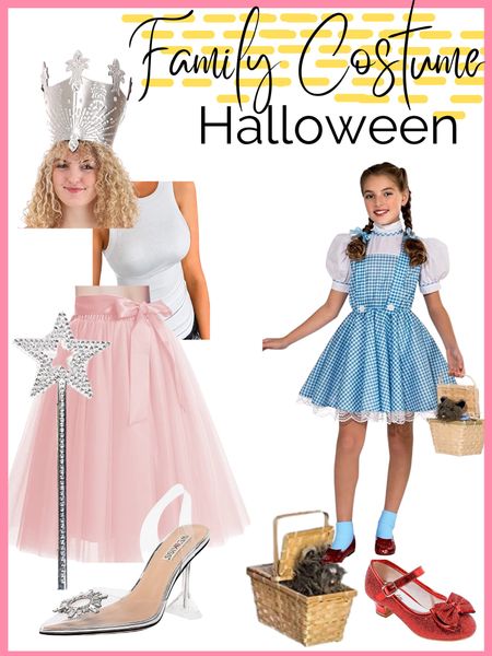 When my daughter was Dorothy for Halloween she wanted me to wear a costume to match her. 

I wore a white tank top I already had - as well as my wedding heels.  I purchased a silver witch crown, a pink skirt and a wand from Amazon so I could have a DIY Glinda the Good Witch costume. 

It was great!  If you live in cooler weather I linked a white sweater you could pair with the skirt.  Without the crown this would even double as a pretty holiday outfit! 





halloween costume , halloween costume ideas , family costume idea , wizard of oz costume idea #ltkseasonal #ltkstyletip #ltkshoecrush #ltkunder50 , halloween 

#LTKfamily #LTKHalloween #LTKkids