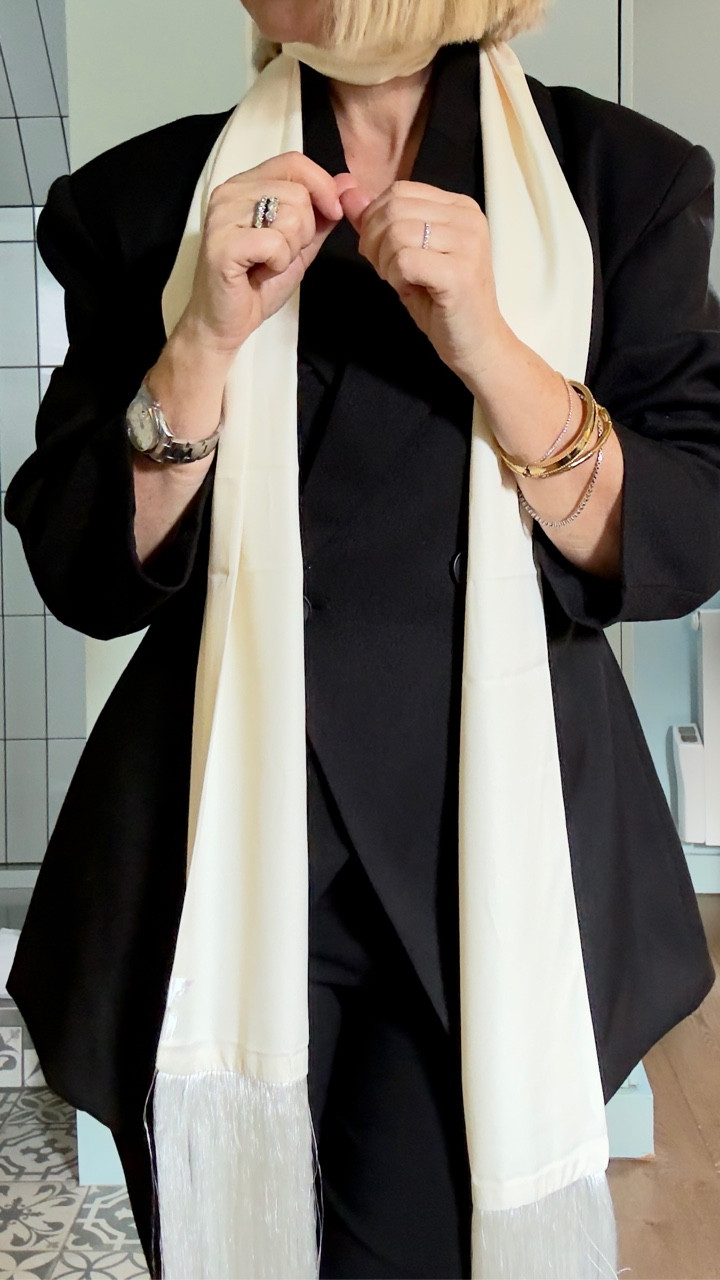  I've been converting the Maison Magdelena scarf for months so very happy with this high street version.. styling capri pants with simple wardrobe essentials. Adding a pointed kitten heel to lengthen the legs

#LTKuk #LTKspring #LTKdatenight