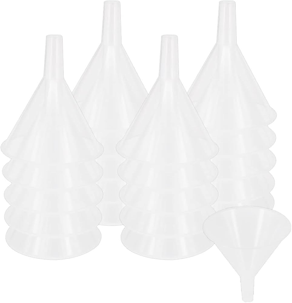 20 Pack Multi-Purpose Plastic Funnels with Long Reaching Spout (4.7”) for Water Bottle, Spices,... | Amazon (US)