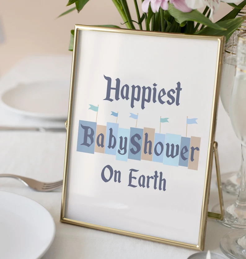 Printable Disneyland Baby Shower Sign, Mickey Baby Shower, Disneyland Party Decoration, Digital F... | Etsy (US)