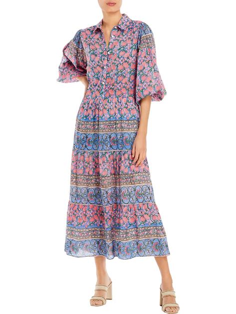 Maddy Womens Puff Sleeve Long Maxi Dress | Shop Premium Outlets