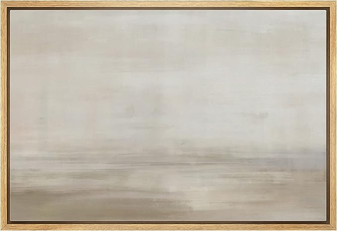 SIGNLEADER Framed Canvas Print Wall Art Grunge Pastel Brown Watercolor Vista Abstract Shapes Illu... | Amazon (US)