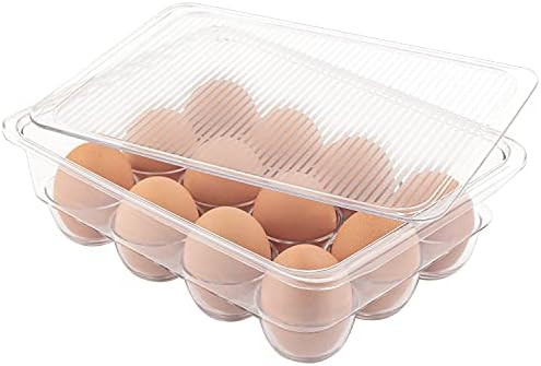 JINAMART Egg Holders for Fridge, Stackable Covered Eggs Storage Containers for Fridge and Kitche... | Amazon (CA)