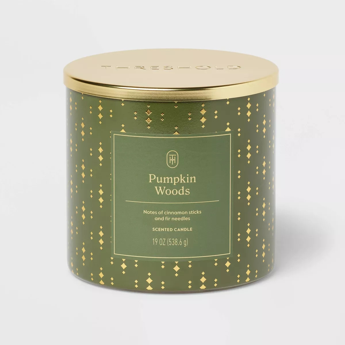 3-Wick Lidded Glass Pumpkin Woods Jar Candle 19oz - Threshold™ | Target