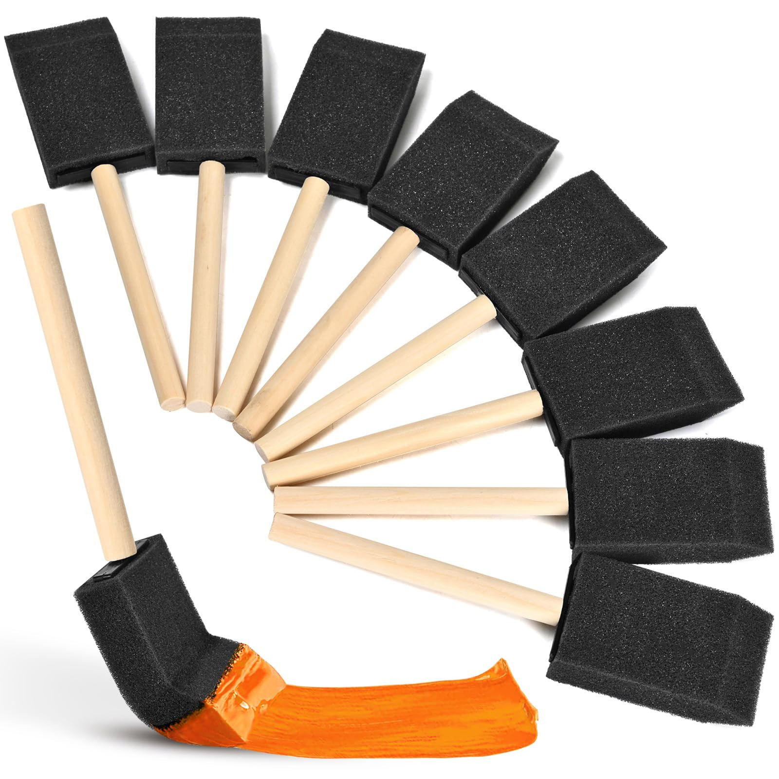 Foam Paint Brushes, 1.6 Inch, 8 Count, Sponge Paint Brush, Foam Brushes for Painting & Staining, ... | Amazon (US)