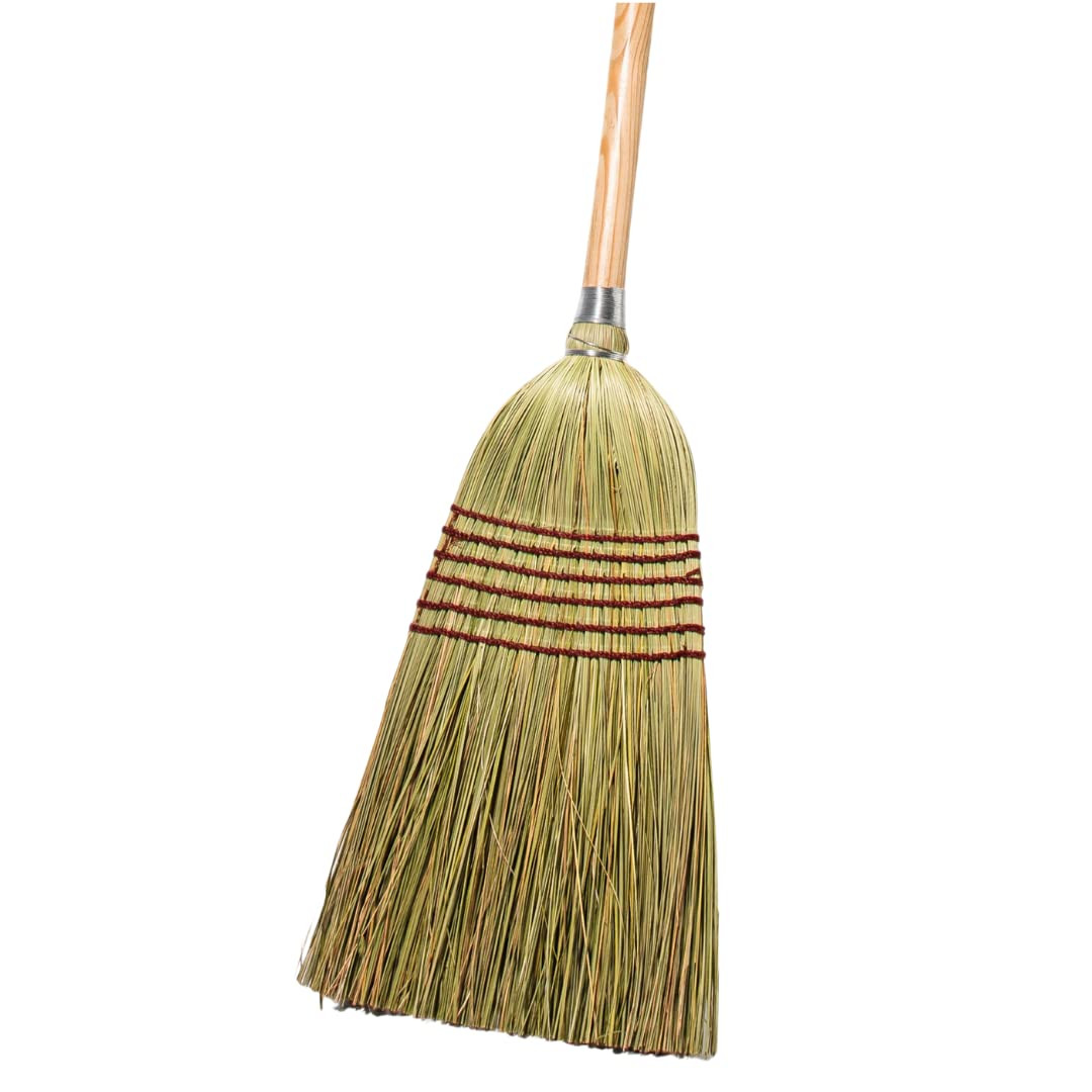 Corn Broom with Wood Handle Heavy Duty Indoor Outdoor Broom (1 1/4 Inch Handle) | Amazon (US)