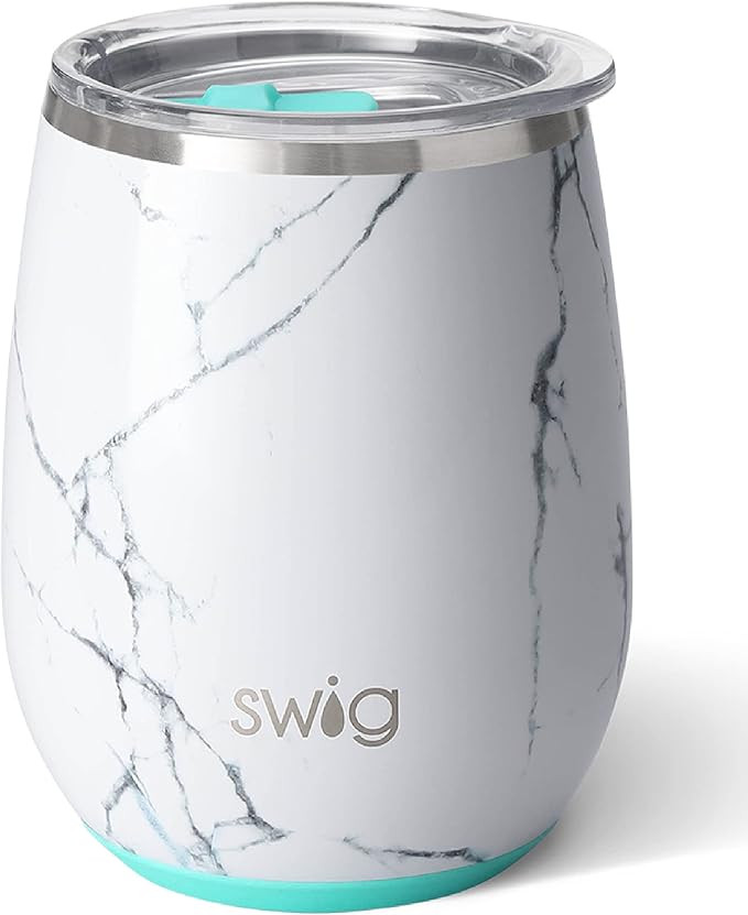 Swig Life 14oz Wine Tumbler with Lid, Stainless Steel, Dishwasher Safe, Stemless, Portable, Tripl... | Amazon (US)
