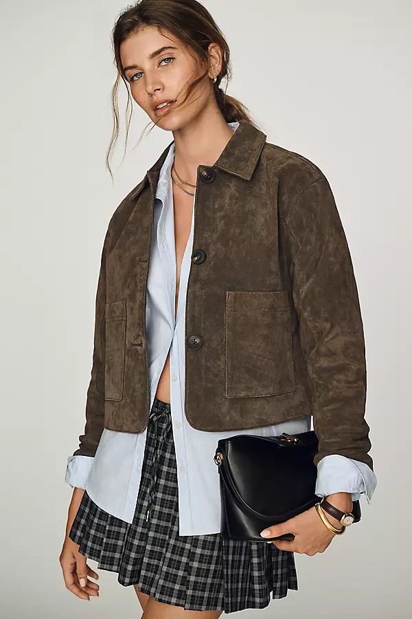 Cropped Suede Jacket | Anthropologie (US)