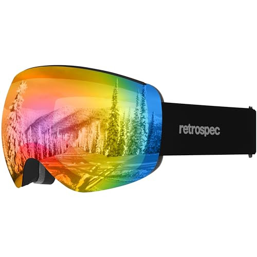 Retrospec Traverse Plus Ski Goggles for Men and Women UV Protection, Magnetic Interchangeable Lens, Anti-Fog, Scratch Resistant Snow Goggles for Skiing and Snowboarding | Amazon (US)