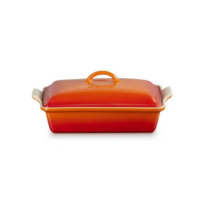 Le Creuset Heritage Stoneware 4 Qt. Rectangular Casserole with Lid | Wayfair North America