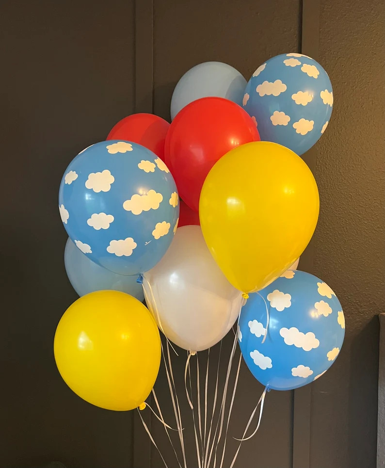 Balloon Bouquet, 11 Toy Story Themed Balloons, Birthday Party, Two Infinity Birthday, Pale Blue, ... | Etsy (US)