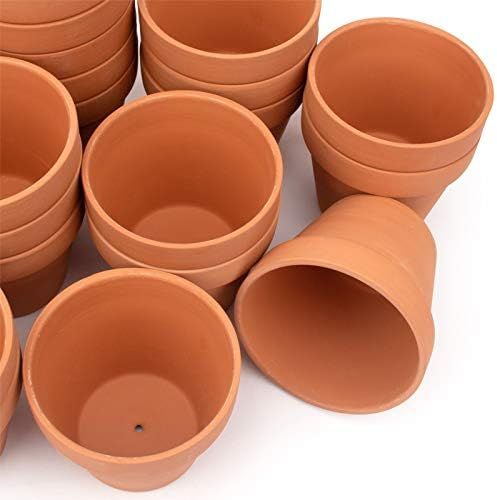 [26 Pack] 4" Planter Nursery Pots Terracotta Pot Clay Pots Clay Ceramic Pottery Cactus Flower Pot... | Amazon (US)