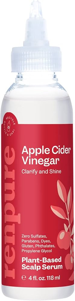 Renpure Plant Based Apple Cider Vinegar Clarify & Shine Scalp Serum - Natural Peppermint Oil Dry ... | Amazon (US)