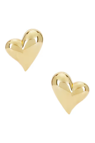 Jenny Bird Art Heart Button Earrings in Gold from Revolve.com | Revolve Clothing (Global)